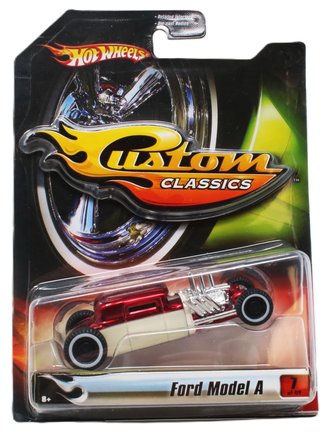 1:43 Hot Wheels - Custom Classics - Ford Model A (Red/White)