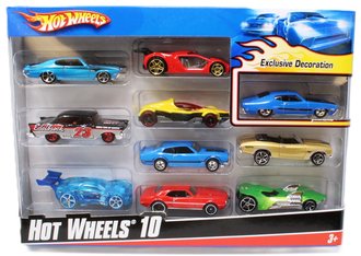 Hot Wheels 10-Pack w/Exclusive '70 Ford Torino (Blue) (Set of 10)