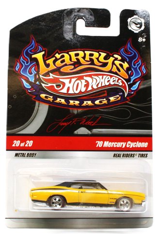 1:64 Larry's Garage - 1970 Mercury Cyclone (Yellow w/Black Stripes) ***Blister Card Crease***
