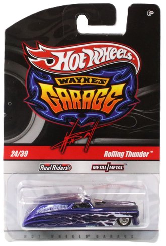 1:64 Hot Wheels - Wayne's Garage - Rolling Thunder (Purple w/White Lightning) ***Bent Bubble*** 1:64 Hot Wheels - Wayne's Garage - Rolling Thunder (Purple w/White Lightning) ***Bent Bubble***