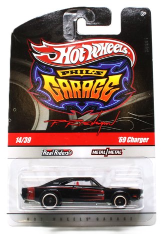 1:64 Phil's Garage - 1969 Charger (Black w/Red Stripes)