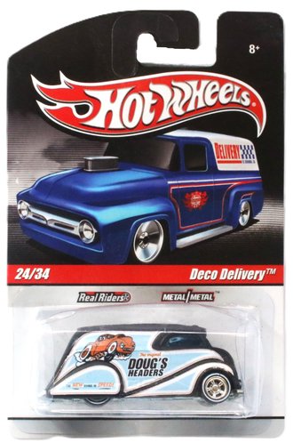 1:64 Slick Rides Delivery - Deco Delivery "Doug's Headers" (Black/Baby Blue) ***Bubble Damage*** 1:64 Slick Rides Delivery - Deco Delivery "Doug's Headers" (Black/Baby Blue) ***Bubble Damage***