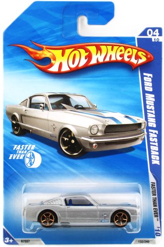 1:64 Faster Than Ever - Ford Mustang Fastback (Silver w/Blue/White Stripes) 1:64 Faster Than Ever - Ford Mustang Fastback (Silver w/Blue/White Stripes)