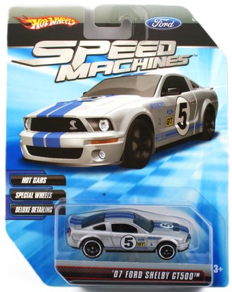 1:64 Speed Machines - 2007 Ford Shelby GT500 (Gray w/Blue Stripes)