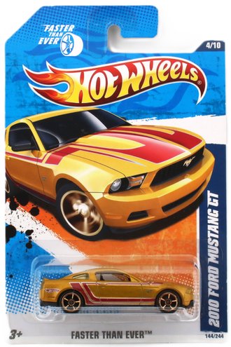 1:64 Faster Than Ever - 2010 Ford Mustang GT (Gold Metallic w/Red Stripes) 1:64 Faster Than Ever - 2010 Ford Mustang GT (Gold Metallic w/Red Stripes)