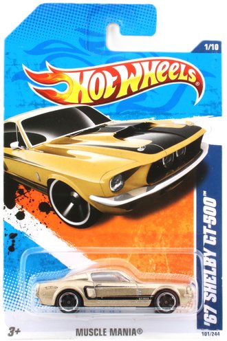 1:64 1967 Shelby GT-500 (Gold Metallic w/Black Stripes) - Short Card 1:64 1967 Shelby GT-500 (Gold Metallic w/Black Stripes) - Short Card