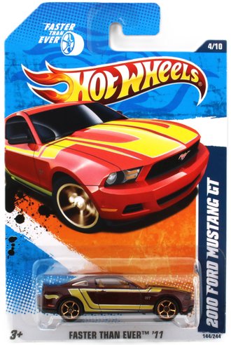 1:64 Faster Than Ever - 2010 Ford Mustang GT (Dark Maroon Metallic w/Yellow Stripes) 1:64 Faster Than Ever - 2010 Ford Mustang GT (Dark Maroon Metallic w/Yellow Stripes)