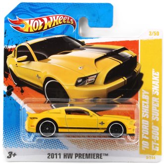 1:64 2010 Ford Shelby GT-500 Super Snake (Yellow w/Black Stripes) - Short Card 1:64 2010 Ford Shelby GT-500 Super Snake (Yellow w/Black Stripes) - Short Card