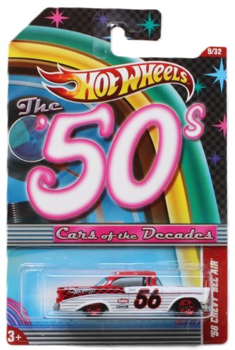 1:64 The 50's - 1956 Chevy Bel Air #56 (White/Red)