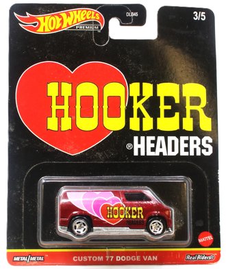 Hot Wheels Premium - Speed Shop Garage - Custom '77 Dodge Van "Hooker Headers" ***Dirty Card***
