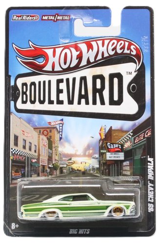 1:64 Boulevard - Big Hits - '65 Chevy Impala (White w/Large Green Stripes)