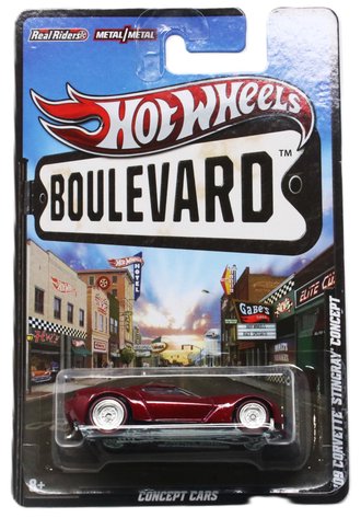 1:64 Boulevard - Concept Cars - '09 Corvette Stingray Concept (Dark Red w/Stripes)