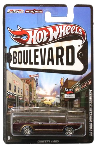 1:64 Hot Wheels - Boulevard - Concept Cars - 1963 Ford Mustang Concept (Maroon w/Gold)