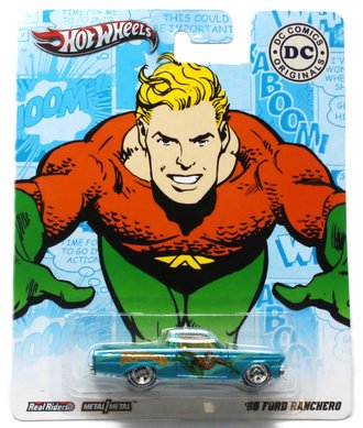 Hot Wheels Premium - DC Comics - '65 Ford Ranchero "Aquaman" (Blue/Green)