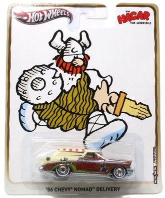 Hot Wheels Premium - King Features - '56 Chevy Nomad Delivery "Hagar The Horrible" (Brown/Cream)