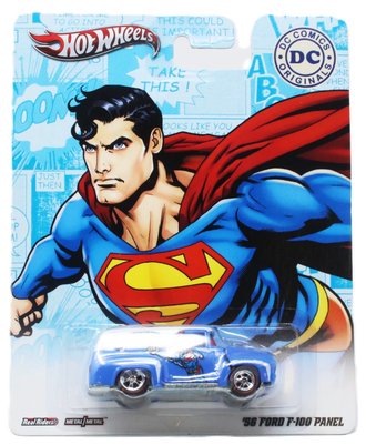 Hot Wheels Premium - DC Comics - '56 Ford F-100 Panel "Superman" (Blue/White)