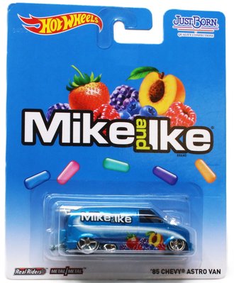 Hot Wheels Premium - JustBorn - '85 Chevy Astro Van "Mike and Ike" (Blue w/White)
