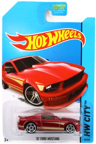 1:64 2007 Ford Mustang (Red Metallic w/Gold/Tan Stripes) 1:64 2007 Ford Mustang (Red Metallic w/Gold/Tan Stripes)