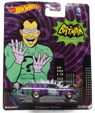 Hot Wheels Premium - DC Comics - '70 Chevelle Delivery "The Riddler" (Purple) ***Creased***