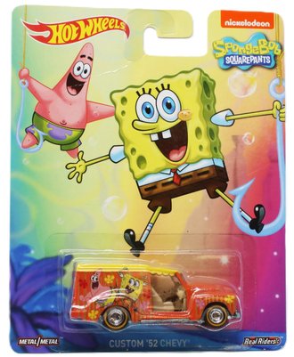 Hot Wheels Premium - Nickelodeon - Spongebob Custom '52 Chevy Spongebob & Patrick ***Minor Crease***