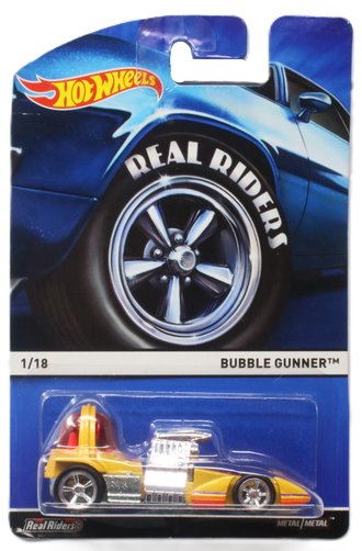 1:64 Hot Wheels - Real Riders - Bubble Gunner (Yellow w/Flames) 1:64 Hot Wheels - Real Riders - Bubble Gunner (Yellow w/Flames)