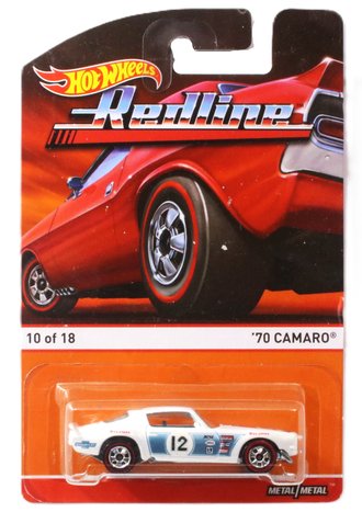 1:64 Hot Wheels - Redline - 1970 Camaro #12 (White w/Light Blue Racing Stripes) ***Creased Corner*** 1:64 Hot Wheels - Redline - 1970 Camaro #12 (White w/Light Blue Racing Stripes) ***Creased Corner***