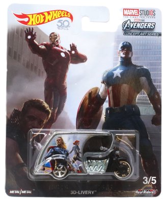 Hot Wheels Premium - Marvel Studios Concept Art - 3D-Livery "Avengers" (Black/Silver)
