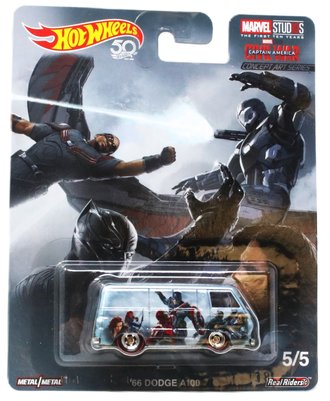 Hot Wheels Premium - Marvel Studios Concept Art - '66 Dodge A100 "Captain America CW" ***Creased***