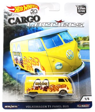 Hot Wheels Premium - Car Culture - Cargo Carriers - Volkswagen T1 Panel Bus "Mooneyes" (Yellow)