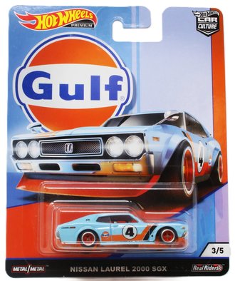 Hot Wheels Premium - Car Culture - Gulf - Nissan Laurel 2000 SGX #4 (Blue/Orange)