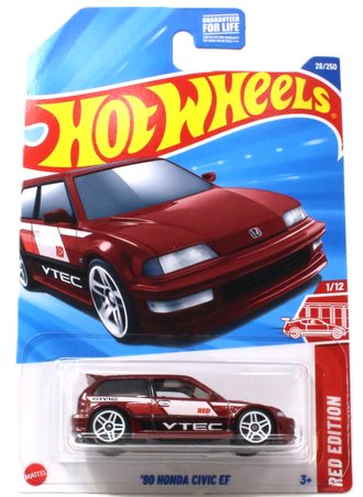1:64 1990 Honda Civic EF "Red Edition"