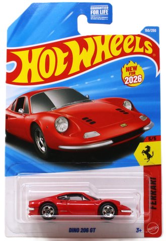 1:64 Ferrari Dino 206 GT (Red) 1:64 Ferrari Dino 206 GT (Red)