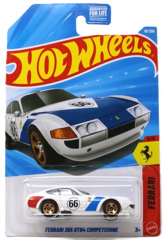 1:64 Ferrari 365 GTB4 Competizione (White w/Blue Stripes) 1:64 Ferrari 365 GTB4 Competizione (White w/Blue Stripes)