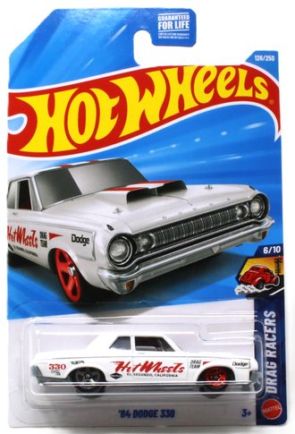 1:64 1964 Dodge 330 "Hot Wheels Drag Team" (White)