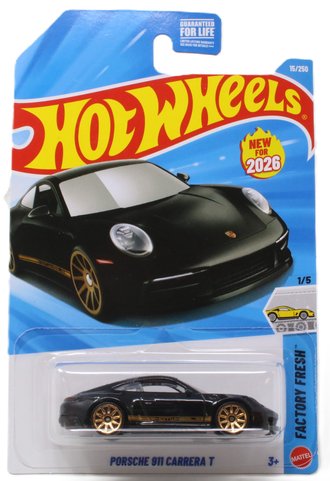 1:64 Porsche 911 Carrera T (Black/Gold)