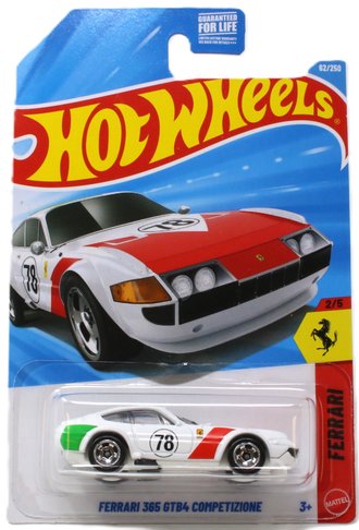 1:64 Ferrari 365 GTB4 Competizione (White w/Red Stripes) 1:64 Ferrari 365 GTB4 Competizione (White w/Red Stripes)