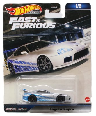 1:64 Fast & Furious - Toyota Supra (Silver w/Blue Stripes)