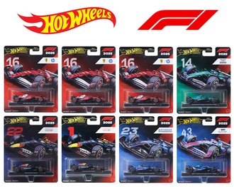 1:64 Hot Wheels 2026 Premium - Formula 1 Racing M Assortment (Case of 8)