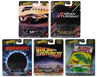1:64 Hot Wheels 2025 Premium - Pop Culture - L Assortment (Set of 5)