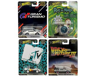 1:64 Hot Wheels 2025 Premium - Pop Culture - P Assortment (Set of 4 + 1 Bonus)