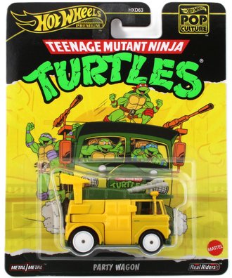 1:64 Pop Culture - Teenage Mutant Ninja Turtles - Party Wagon (Yellow/Green)