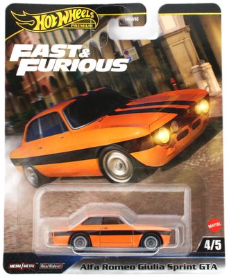 1:64 Fast & Furious - Alfa Romeo Giulia Sprint GTA (Orange w/Black Stripes)