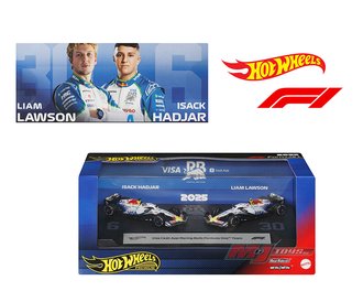 1:64 F1 Racing 2025 Premium 2-Pack - Team Racing Bulls Liam Lawson #30 / Isack Hadjar #6