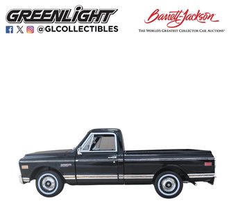 1:18 Barrett-Jackson - Scottsdale 2024 - 1971 Chevrolet C10 Custom Pickup (Black)