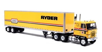 1:43 1970 GMC Astro 95 Tractor w/Van Trailer "Ryder Truck Rental"