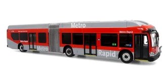 1:87 NFI Xcelsior XN60 Articulated Transit Bus "Los Angeles Metro Rapid"