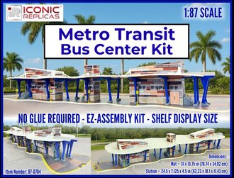 1:87 Metro Transit Bus Center Diorama - E-Z Assembly Kit