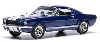 1:43 1965 Ford Mustang Shelby GT 350 (Dark Blue w/White Stripes)