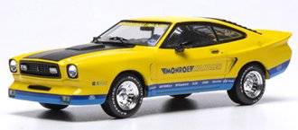 1:43 1978 Ford Mustang II Monroe Handler (Yellow/Blue/Black)