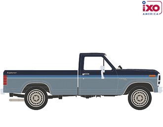 1:64 1981 Ford F-150 Custom Explorer Short Bed Styleside 4x2 (Midnight Blue Metallic/Blue Glow) 1:64 1981 Ford F-150 Custom Explorer Short Bed Styleside 4x2 (Midnight Blue Metallic/Blue Glow)